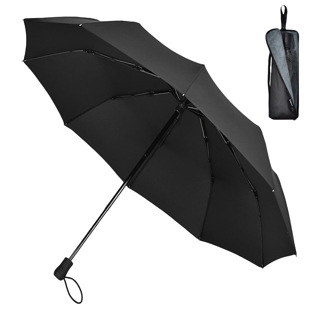 TAIKUU おりたたみ傘 メンズ 大きいサイズ 軽量 10本骨 折りたたみ傘 大きい 丈夫 折り畳み傘 頑丈 耐風 強風に強い 折畳傘 メンズ 手動 超撥水 傘ケース付き(ブラック)商品画像