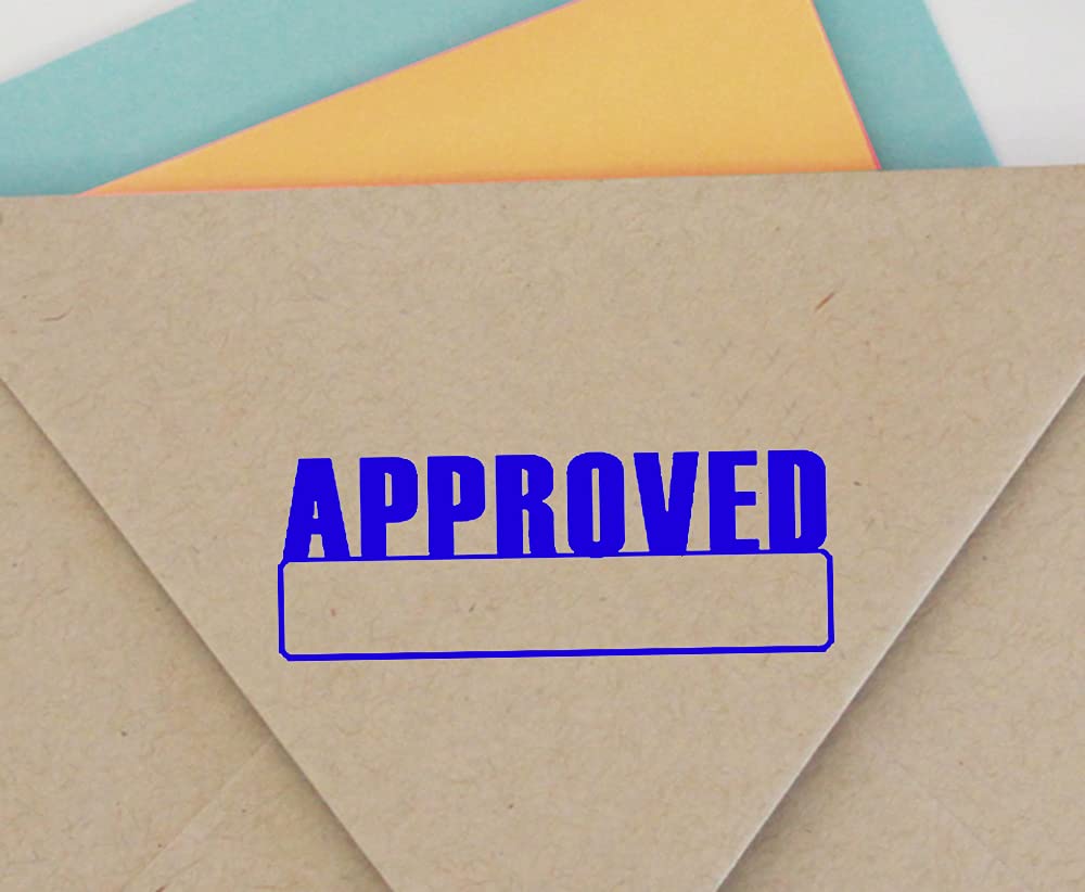 Approved Self Inking Rubber Stamp Blue Ink Office Stamp Custom Colop Stamper