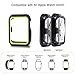MARGE PLUS for Apple Watch Screen Protector 42mm, 3 Style Case for iWatch Series 3, Soft TPU All Around Cover, 1 Clear & 1 Black, 1 Shock-Proof Bumper Case Black