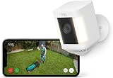 Certified Refurbished Ring Spotlight Cam Plus Battery Wireless Outdoor Security view 1