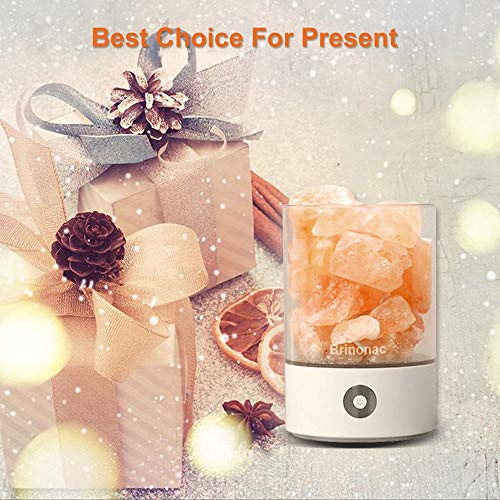 Himalayan Salt lamp,Brinonac Pink Crystal Rock lamp,Sea Salt Rock Lamps,Night Light, Effective Air Purifier with Dimmable Touch Switch for Home and Office or as Holiday Gift