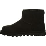 BEARPAW Women's Elle Short Wide Boot - Classic Suede Slip-On Winter Boot, Black - View #4