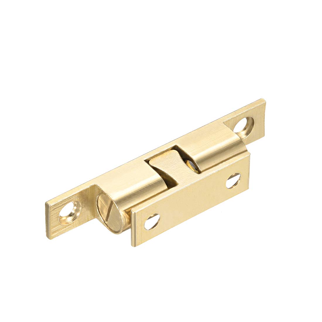 Sourcingmap Cabinet Door Closet Brass Double Ball Catch Tension Latch 70mm Length Gold Tone 2pcs