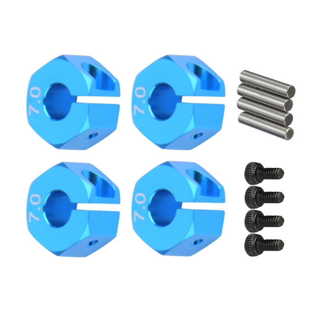 RC Car 12mm Wheel Hex Hub Extension Adapter for 1/10 Scale Remote Control Cars, Spare Upgrade Parts, 2-Piece Set