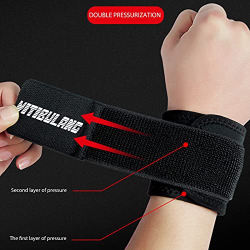 2 Pack Wrist Brace for Working Out,Tennis Wrist Support,Adjustable