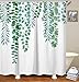 LIVILAN Plant Shower Curtain, Green Eucalyptus Shower Curtain for Bathroom, Watercolor Leaves and Botanical Succulent Bathroom Decor,72W x 72H, Extra Long Waterproof Fabric