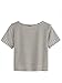 Verdusa Women's Short Sleeve Striped Casual T-shirt Crop Top with Buttons