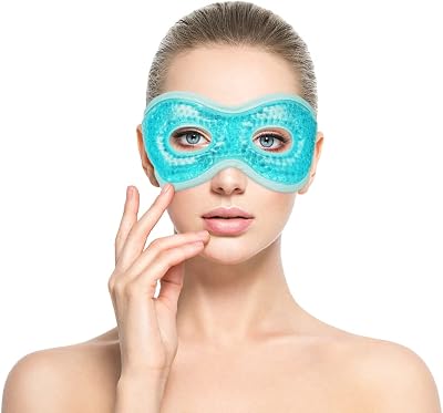 ACWOO Cooling Eye Mask Reusable Hot Cold Therapy with Eye Cutouts