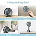 Elechomes Mini Handheld Fan Small USB Personal Portable Desk Table Fan Rechargeable Battery Operated Folding Travel Fan for Desk Camping Sleeping Laptop Office Room Outdoor Black