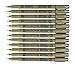 Sakura Pigma Micron pens 12 Fineliner Drawing Set (05 Assorted Color with Black Brush, 08, 01 & 05)