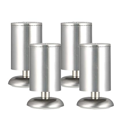 DQZE 4 X Möbelfüße Edelstahl Kabinett Fuß Sofa Tischbeine Verstellbare Möbel Erhöhen Halterung Couchtisch Unterstützung Fuß K