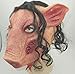 YiYi Operation Halloween Christmas Saw Mask Pig Head with Hair Animal Horrible Cosplay Masquerade Costume Latex Mask
