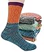 Bienvenu Women's Lady's 4 Pair Pack Vintage Style Colorful Cotton Crew Socks