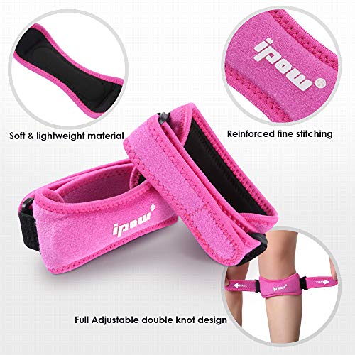 IPOW 2 Pack Knee Pain Relief & Patella Stabilizer Knee Strap Brace