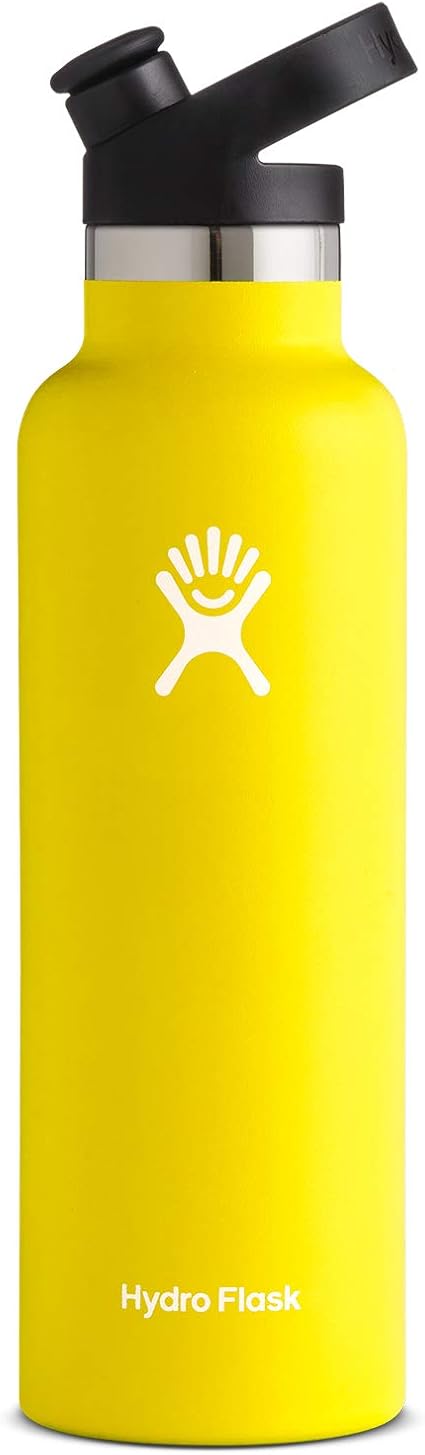 yellow water bottle hydro flask