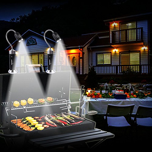 Adjustable BBQ Grill Light Set with Super Bright LED,Magnetic Base and Flexible Goose Neck for Lighting up Gas,Charcoal,Electric Grill- Outdoor Waterproof Barbecue Grilling Lights by Prokitchen,2-pack - Thumbnail 6