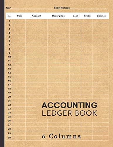 Accounting Ledger Book: Large Simple Accounting Ledger for Bookkeeping ...