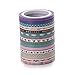Cute 3mm Wide Skinny Washi Tape with Colorful Designs and Patterns - Perfect for Planners, Decorating, Scrapbooking