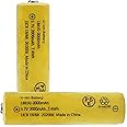 Svenirven 18650 Battery 3.7Volt 2Pcs Rechargeable Battery 2000mAh Button Top Batteries for Headlamp,LED Flashlight,Mini Fans etc…