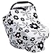 Arnzion Baby Hooded Towels for Girls Floral Babies Car Seat Protector Infant Bating Towels for Girls (Black)