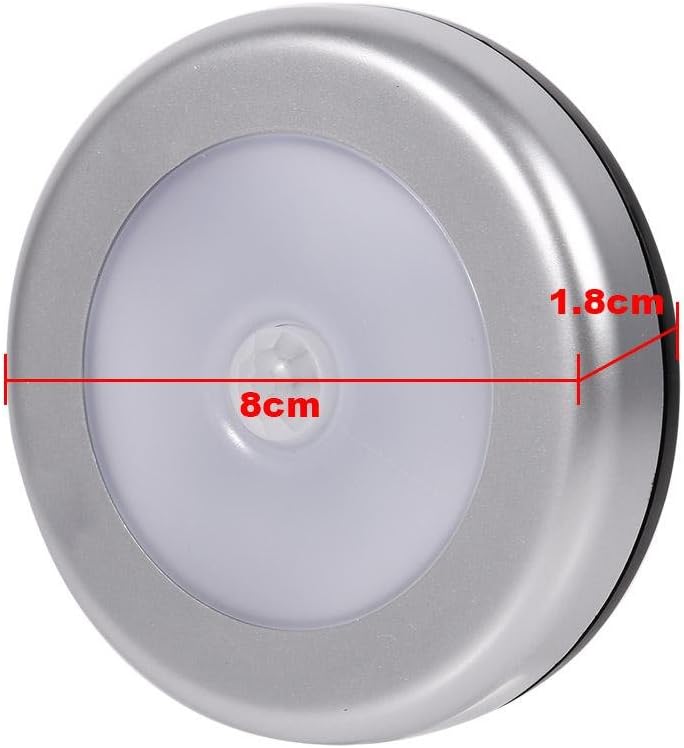 LED Motion Sensor Night Light,6 LED Mini Wireless Motion Sensor Light Control Night Lamp 3 AAA Battery Powered Emergency Lighting Wardrobe Cabinet Lamp Home Kitchen Stair Lamp - Image 5