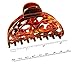 Parcelona French New Jardin Medium 3 1/4 Inch Covered Spring Celluloid Shell Jaw Hair Claw Clip
