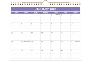 GETVOW 2026 Calendar- Wall Calendar 2026 Runs from January 2026 to June 2027-18 Months Calendar with Thick Paper for Planning and Organizing for Home or Office, 8.5 x 11 Inches, Purple
