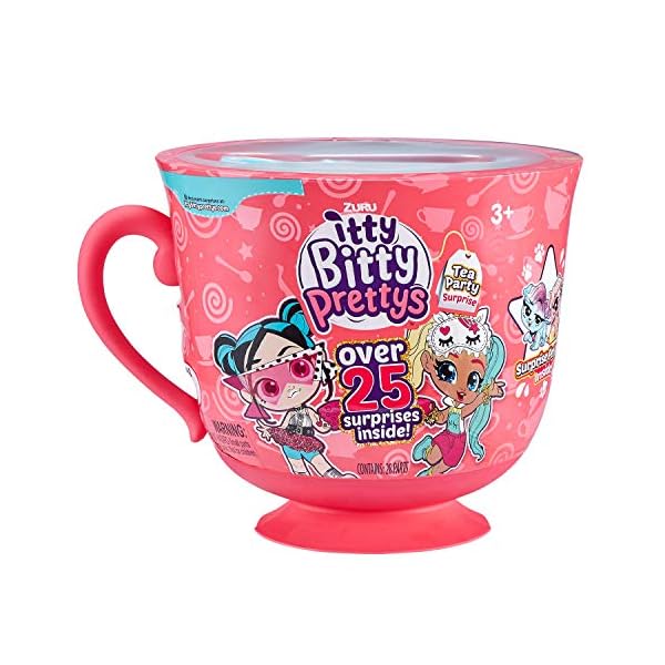 ZURU ITTY BITTY PRETTYS 9703A Party Series 1 Big Tea Cup Playset Rocker & Unicorn, Pink