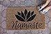 Entryways 1077S Namaste Handmade/Hand-Stenciled/All-Natural Coconut Fiber Coir Doormat, 18