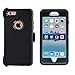 iPhone 6 Plus / 6S Plus Cover | 2-in-1 Screen Protector & Holster Case | Military Grade Edge-to-Edge Protection with carrying belt clip | Drop Proof Shockproof Dustproof | Black / Black