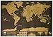 Small World Scratch Map World Travel Map With Carrying Tube Deluxe Scratch Off Maps Fun & Colourful Scratching Poster Black & Gold