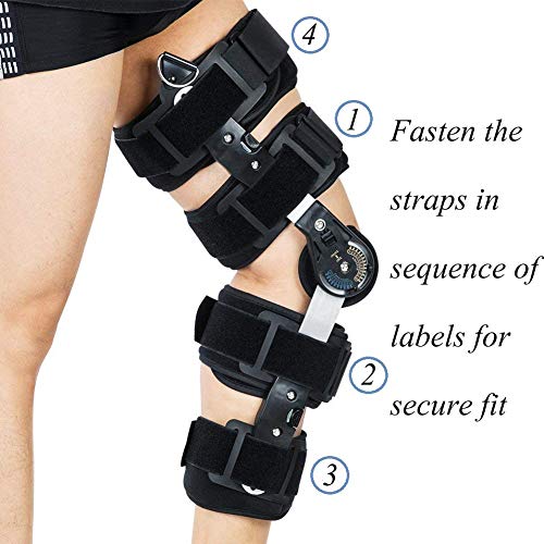 Hinged ROM Knee Brace with Strap,Ideal for ACL/Ligament/Sports Injuries, Mild Osteoarthritis(OA) & for Preventive Protection from Knee Joint Pain/Degeneration - Thumbnail 2