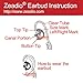 Zeadio ZP-AR169-AII 1 Pin 2.5mm RECEIVER/LISTEN ONLY Surveillance Acoustic Earpiece with Earmould for Ham Radio, Two-Way Radios, Transceivers and Radio Speaker Mics Jacks