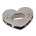 Metal Heart Shape Turnlock Bag Twist Turn Button Closure Clasp Lock Pack of 2 (Silver)