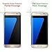 G-WACK Curved Full Coverage Tempered Glass Screen Protector for Samsung Galaxy S7edge (Gold)