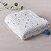 NANPIPER Cotton Muslin Baby Bath Towel, Super Soft and Water Absorbent, 6 Layers Muslin Cotton Warm Baby Blanket for Newborn Infant, Size 42x42 Inches, 1Pcs (Stars)