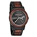 Original Grain Sapele Black Wood Watch - Barrel Collection Analog Wrist Watch - Japanese Quartz Movement - Wood and Matte Black Stainless Steel - Water Resistant - Sapele Wood Watches for Men - 47MM