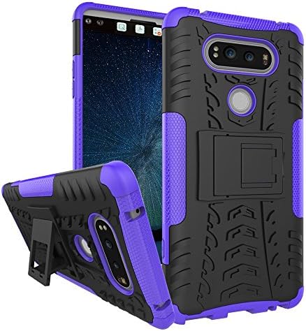 LG V20 Case for Girls, LG V20 Phone Cases for Women, New LG V20 Case with Stand, Rugged LG V20 Heavy Duty Case with Soft TPU Rubber Hard PC Shell Replacement Cell Phone Case for LG V20 Case Purple