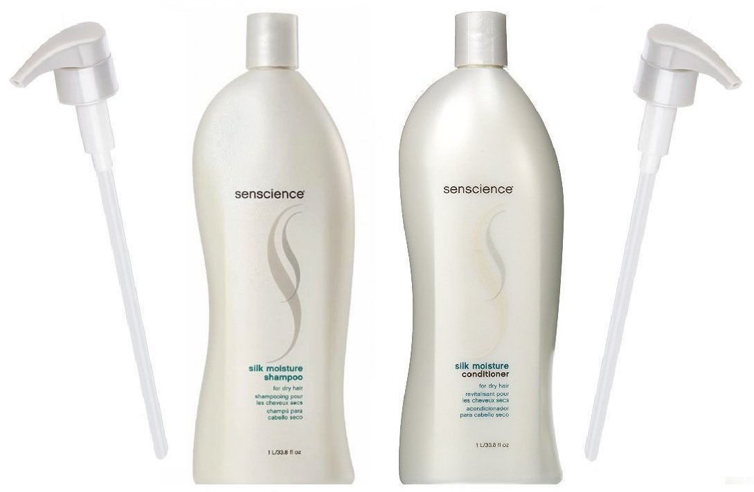 Senscience Silk Moisture Shampoo & Conditioner (33.8oz Each) - With Pumps