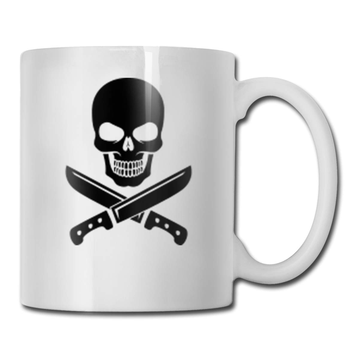 Riokk Az Knife Skull Chef 11オンス コーヒーマグ 面白いカップ ティーカップ 誕生日 セラミック B07M74FZ22  