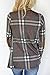 Womens Plaid Cardigan Cashmere Sweater Long Sleeve Open Front Knitwear Outwear Tops Blouse