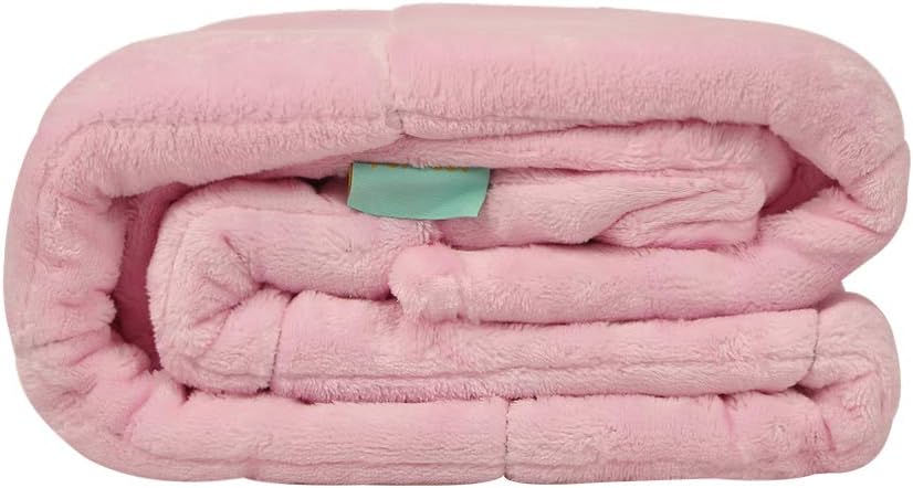 DAHLIA HOME Premium Adult Weighted Blanket | 20 lbs | 60"x80" | for Individual Between 190-240 lbs | Full Size Bed | Premium Glass Beads | Pink