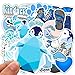 Blue Cute Stickers for Water Bottle Trendy Teen Girls Laptop Hydroflasks Phone Car Bumper Computer Skateboard Decals 50pcs