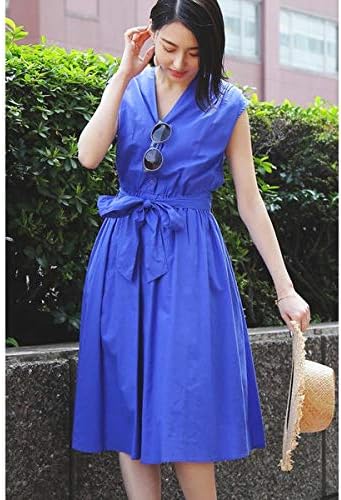 Amazon Co Jp エヌ ナチュラルビューティーベーシック N Natural Beauty Basic コットンローンミモレワンピース ブルー M 服 ファッション小物