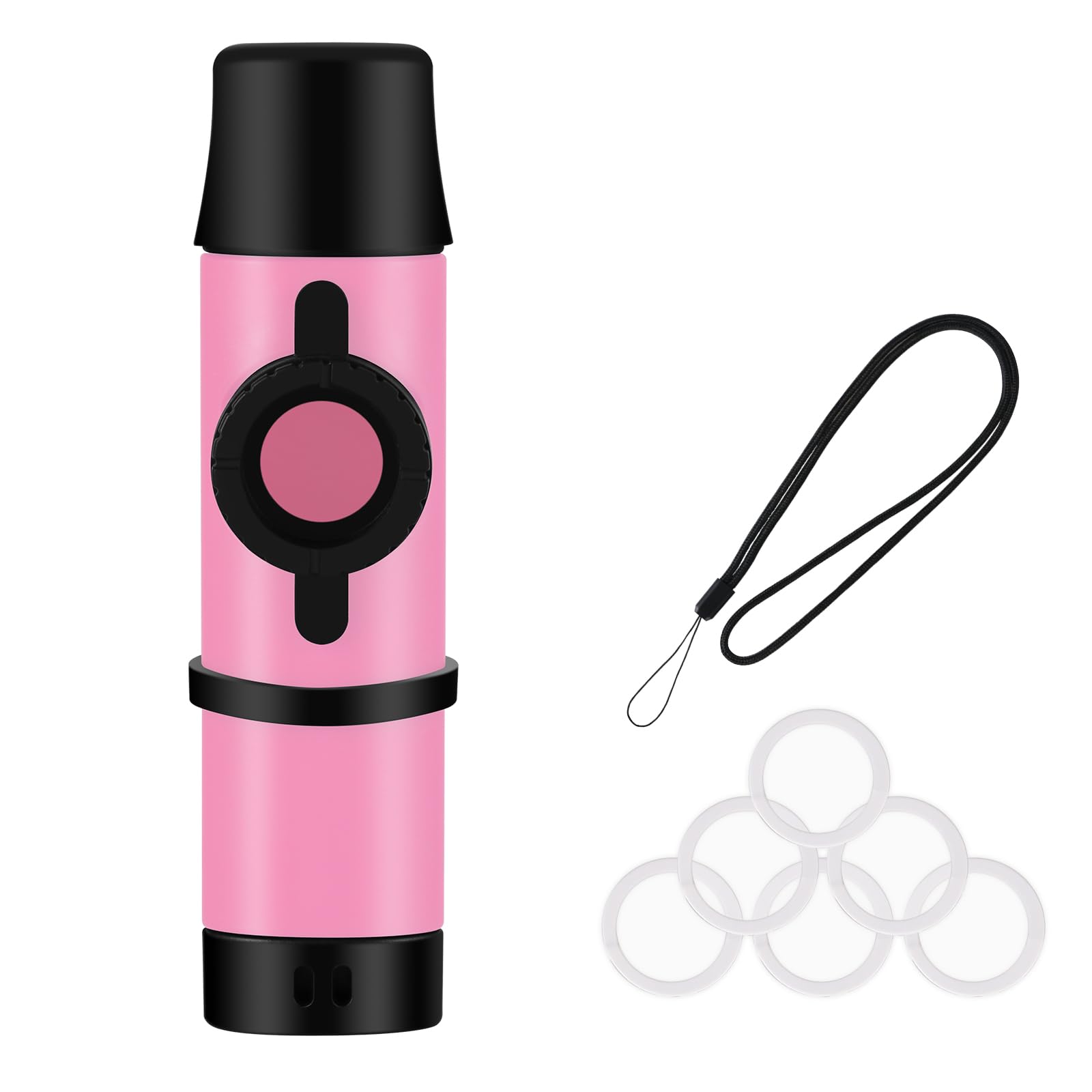 Photo 1 of ?RANMING Kazoo with 6 Extra Reeds Each – Colorful Musical Instruments for Parties – Fun Group Activity, Gift & Favor Funny Musical Gifts for Adults Pink