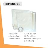 LORD C Window Film Insulation Kit 2 Windows 1m x 1.5m Draught Excluder view 3