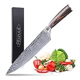 Abzuui Professional Chef Knife 8 inch German Stainless Steel Kitchen Knife in Gift Box| Sharp Blade, Ergonomic Anti-Slip Handle Carving, Chopping & Slicing Knife For Pro & Home Chefs| Top Gifting Idea