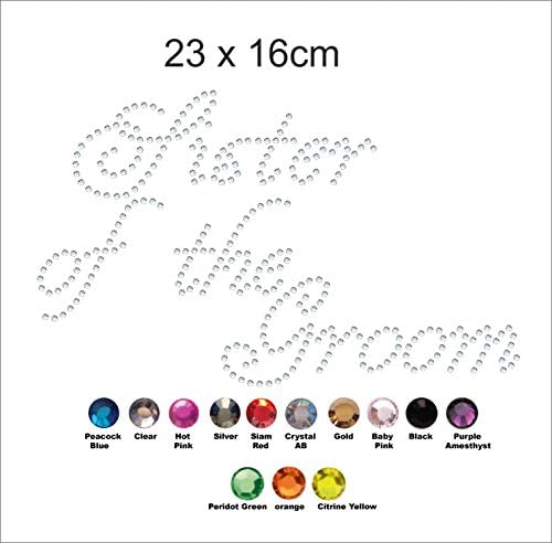 Sister of The Groom Rhinestone Diamante Iron On Transfer - Custom Crystal Hotfix Personalised Applique/Motif Fancy 1A Style