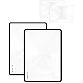 MAGDEPO Page Magnifying Sheet 3X Lightweight Flat Optical Plastic Fresnel Lens with Handy Card Size Magnifier Lenses for Seniors Reading Small Prints, Maps, Books, Bible, Magazines, etc.