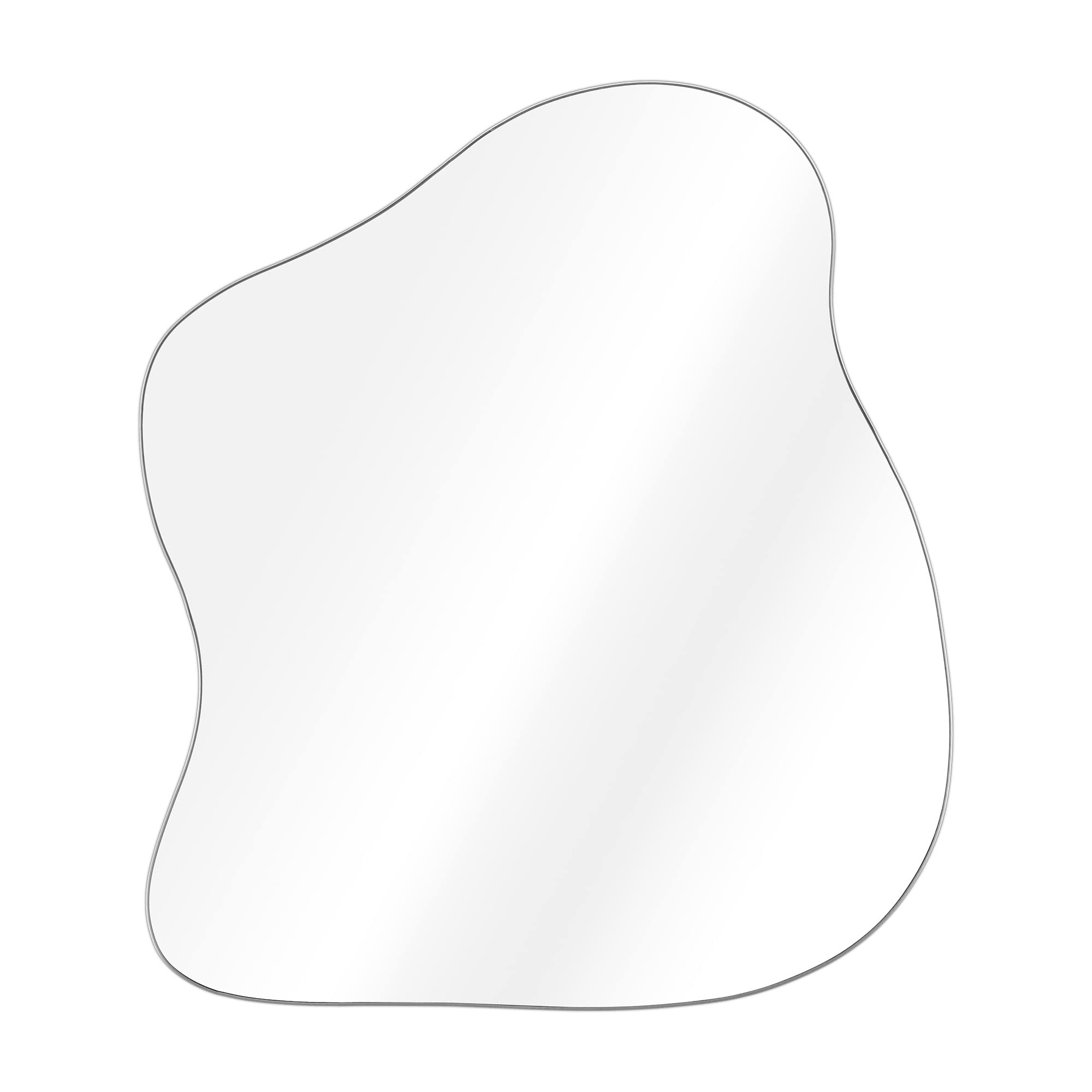 Navaris Wavy Wall Mirror - Stylish & Functional Art Deco Mirror - Ideal for Hallway, Bedroom, Bathroom - Irregular, Asymmetrical Mirrors for Unique Home Decor